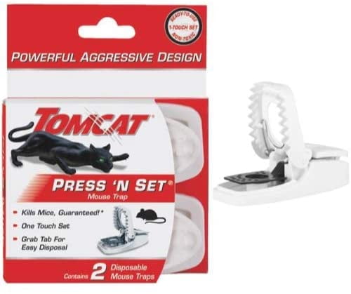 1 Case of 14 Traps Tomcat Press 'N Set Mouse Trap 