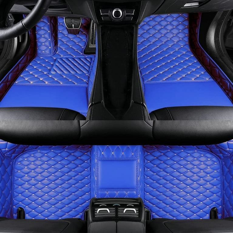 Blue Universal Fit Car Floor Mats Interior Liners for Auto Van Truck SUV,  Heavy Duty All Weather Protection