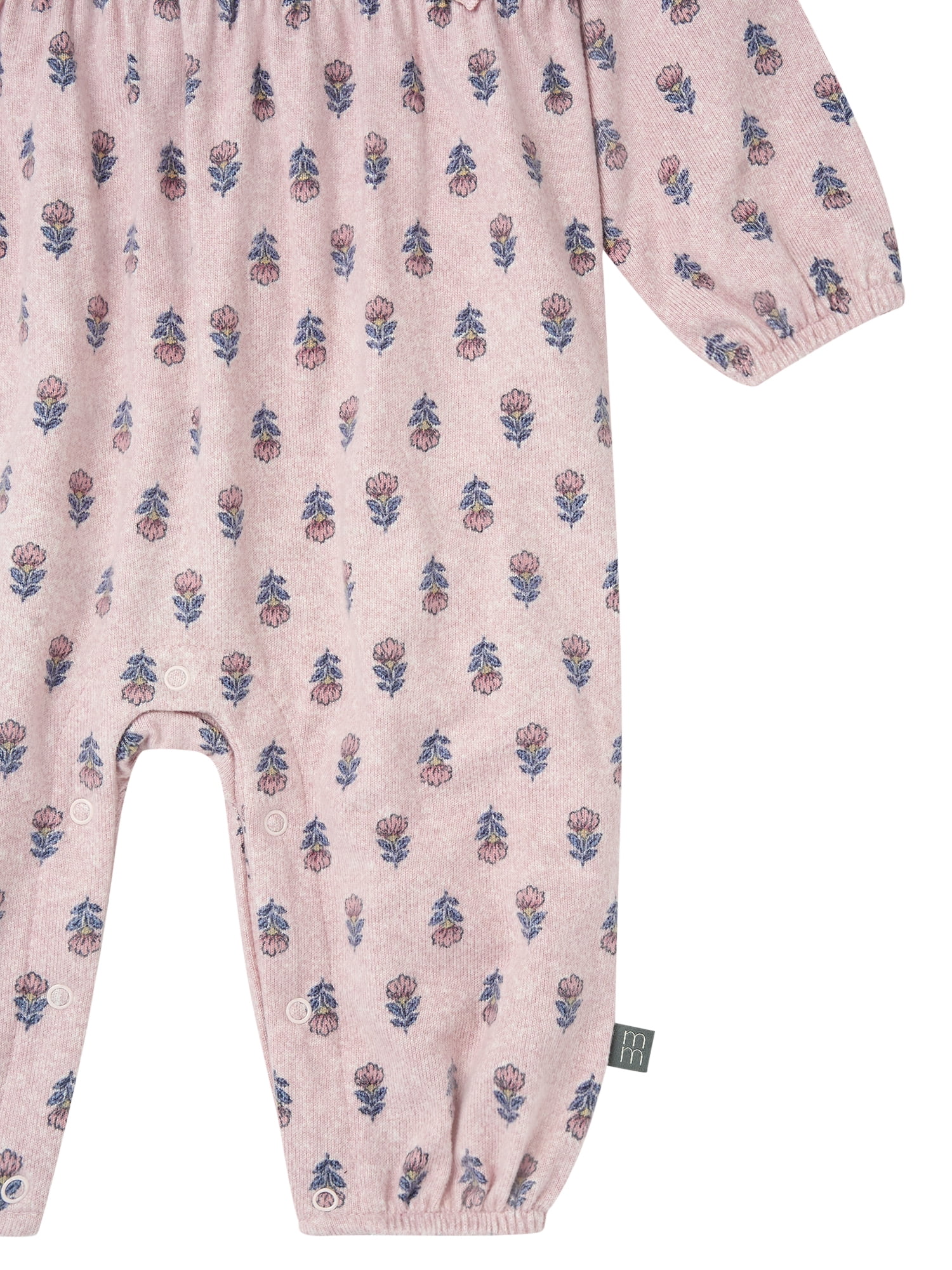 Modern Moments by Gerber Baby Girl Long Leg Romper with Ruffle Detail, Sizes 0/3 Months - 24 Months