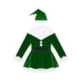 thumbnail image 3 of inhzoy Kids Girls Figure Skating Dance Dress Leotard Miss Santa Claus Dress-Up Green-A 12, 3 of 7