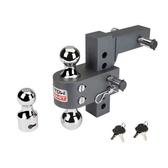 TowSmart Adjustable Tri-Ball Mount with Interchangeable Hitchballs, 5 5/8" Drop, 12,000-lb.