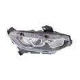 thumbnail image 6 of For Honda Civic 2016 17 18 19 2020 Headlight Assembly Passenger Side | CAPA Certified | Chrome Housing | Clear Lens | With Projector | Replacement For HO2503173, HO2503173C | 33100TBAA01, 6 of 7