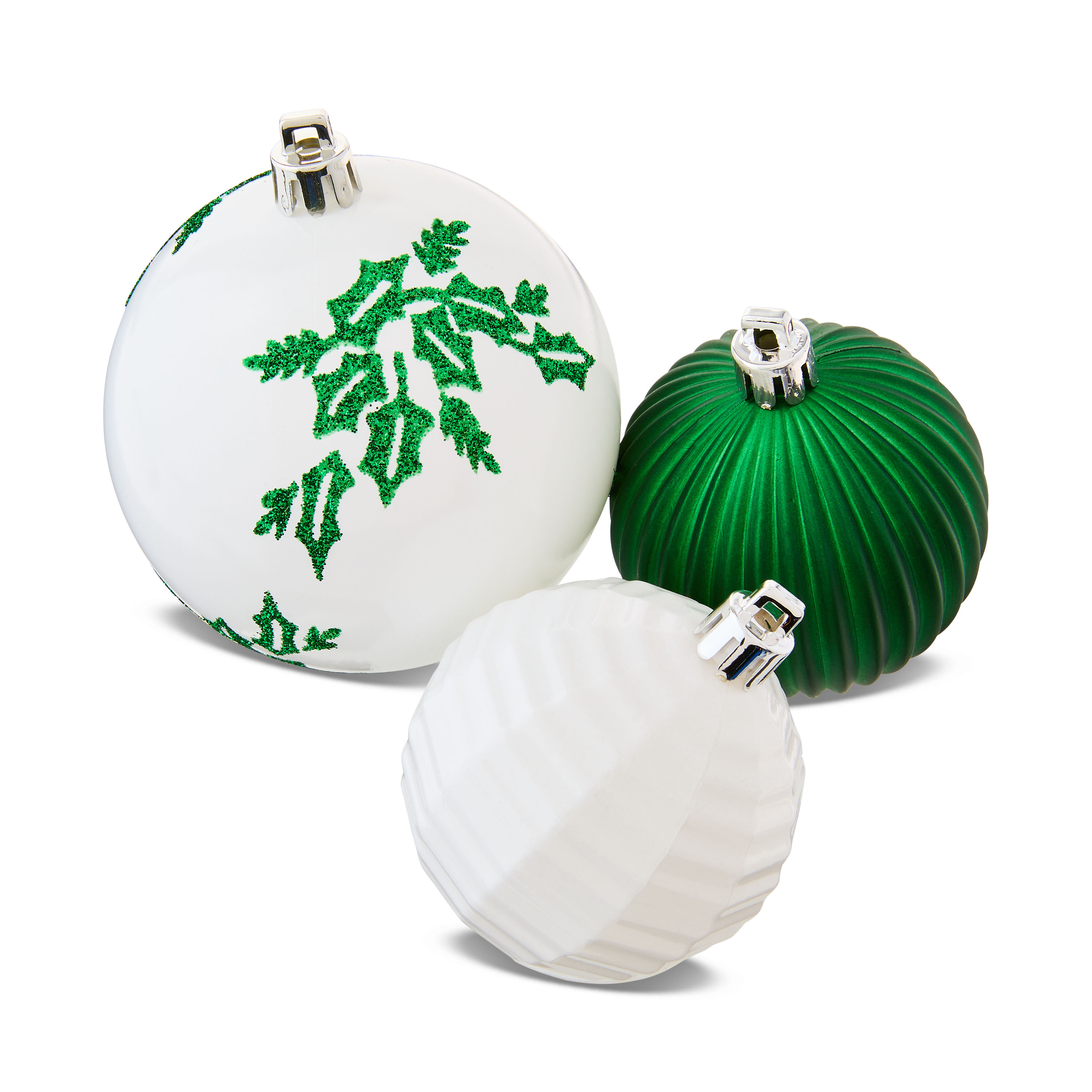 Red & White Shatterproof Christmas Ball Ornaments, 9.5 in, 75 Count, by Holiday Time
