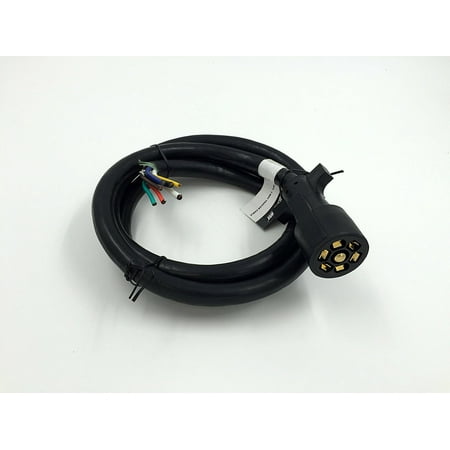 TruePower Molded Trailer Light Plug 7 Way RV Wiring Harness 6' Cord Trailer (Best 7 Way Trailer Plug)