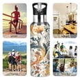 thumbnail image 7 of Yayeee 20oz Insulated Water Bottle Double Wall Stainless Steel with Flip Straw Lid, Whimsical Leaves, 7 of 7