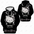 thumbnail image 1 of Chandail à Capuche Imprimé Hello Kitty Mignon pour Femmes, Décontracté, Col Rond, Vêtements de Sport, Chandail Ample, Automne, 1 of 7