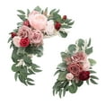thumbnail image 3 of Guirnalda de flores artificiales de seda, hechas a mano, para decoración de paredes, mesas y pérgolas. 3 Vino Rosado Tinto, 3 of 9