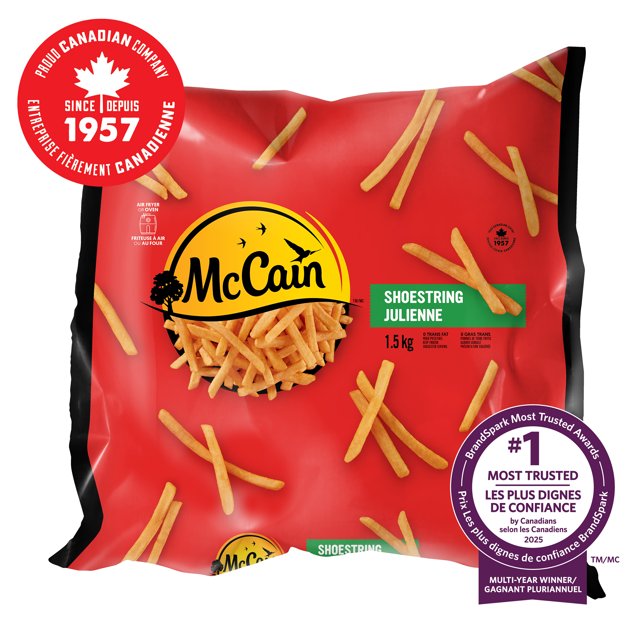 McCain® Shoestring Fries, Made in Canada from domestic and imported ingredients, 1.5kg
