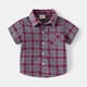 thumbnail image 3 of Gibobby Blusas Elegantes Para Niños Chaqueta de camisa de franela para niños pequeños, chaqueta a cuadros de manga corta con solapa y botones, camisa para bebés, niños y niñas(Rojo, 18-24 Meses), 3 of 5