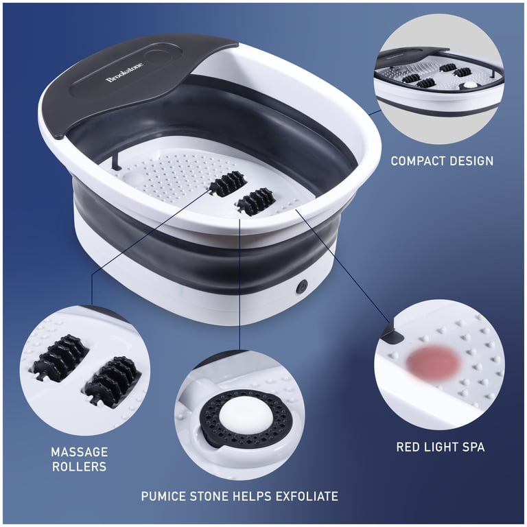 Brookstone Heated Collapsible Foot Bath - Vibrating Massage, Soothing Soak, Space-Saving Brookstone Heated Collapsible Foot Bath - Vibrating Massage, Soothing Soak, Space-Saving