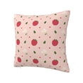 thumbnail image 2 of Wukai Strawberry Premium Polyester Fleece Pillow Covers with Hidden Zipper Closure,Luxuriously Soft and Durable-12"x12", 2 of 7