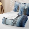 thumbnail image 4 of Castle Fairy Watercolor Gradient Wash Twin Quilt Set 2 Pieces,Abstract Graffiti Texture Twin Coverlet Set,Slate Blue Gray White,1 Bedspread and 1 Pillowcase, 4 of 7