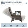 thumbnail image 4 of Gymojoy Patio Rattan Chaise Lounge Chair Outdoor Wicker Chaise Recliner with Side table, Adjustable Backrest and Cushion, 4 of 10
