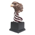 thumbnail image 3 of American Bald Eagle On USA Star Spangled Banner Flag Bust Electroplated Statue, 3 of 8