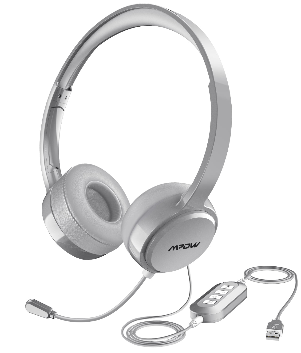 Lightweight Computer Headset with in-Line Volume Control Mpow 071 USB/3.5MM Kids Headphones with Microphone Noise Canceling Fit for K12 School Classroom Learning/Language Lessons/Online Study 