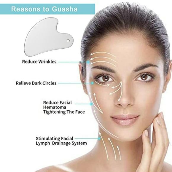 Metal GuaSha Scraping Massage Tool Love Heart GuaSha Board Face Body Scraping Massage Tool