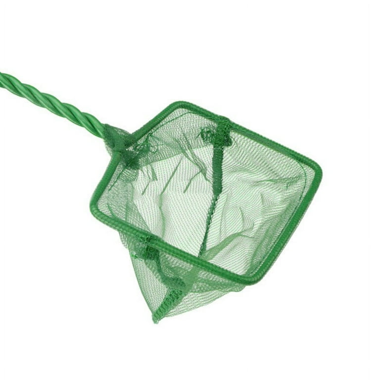 Aquarium Fish Net – Aqua Green Quick Catch Plastic Net Safe with Super  Small Holes and Plastic Handle for Fish Tank, 4 inch