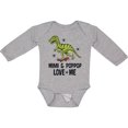 thumbnail image 3 of Inktastic Mimi and PopPop Love Me Dinosaur Boys Long Sleeve Baby Bodysuit, 3 of 5