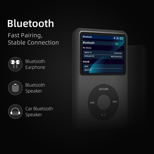 Innioasis 64GB Mp3 Player with Bluetooth, 2.4