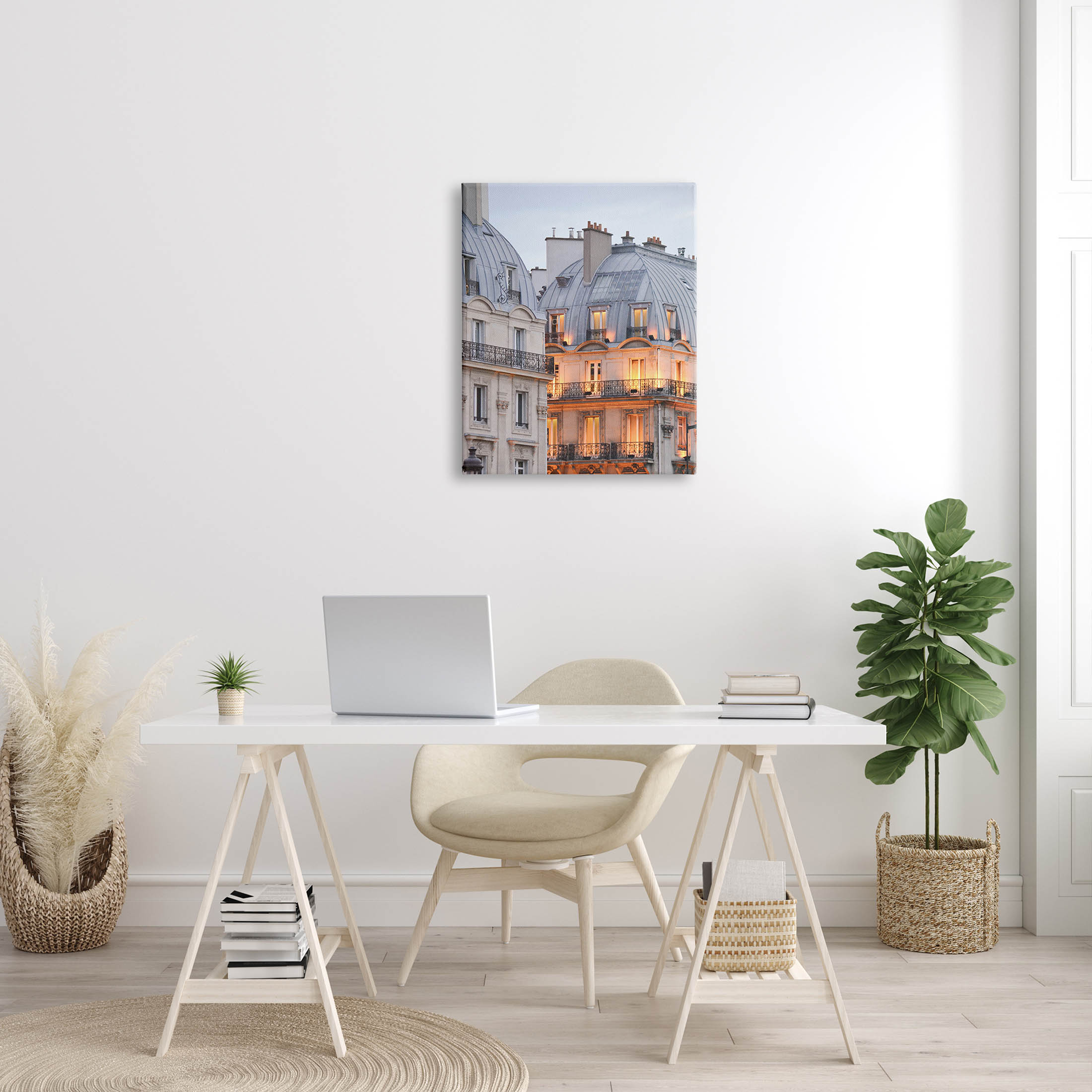 European Architecture Cityscape Town & City Photograph Gallery Wrapped Canvas Print Wall Art