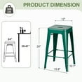 thumbnail image 5 of Vineego Modern Metal Bar Stools, Green (Set of 4), 5 of 7