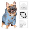 thumbnail image 3 of Fotbe Brown French Bulldog Sudadera con Estampado para Perros Pequeños – Suéter con Capucha para Mascotas, Tela Suave de Forro Polar con Bolsillo-XX-Large, 3 of 7