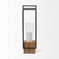 thumbnail image 2 of Mercana Orionis II Large Black Metal/Wood Candle Holder Lantern, 2 of 7