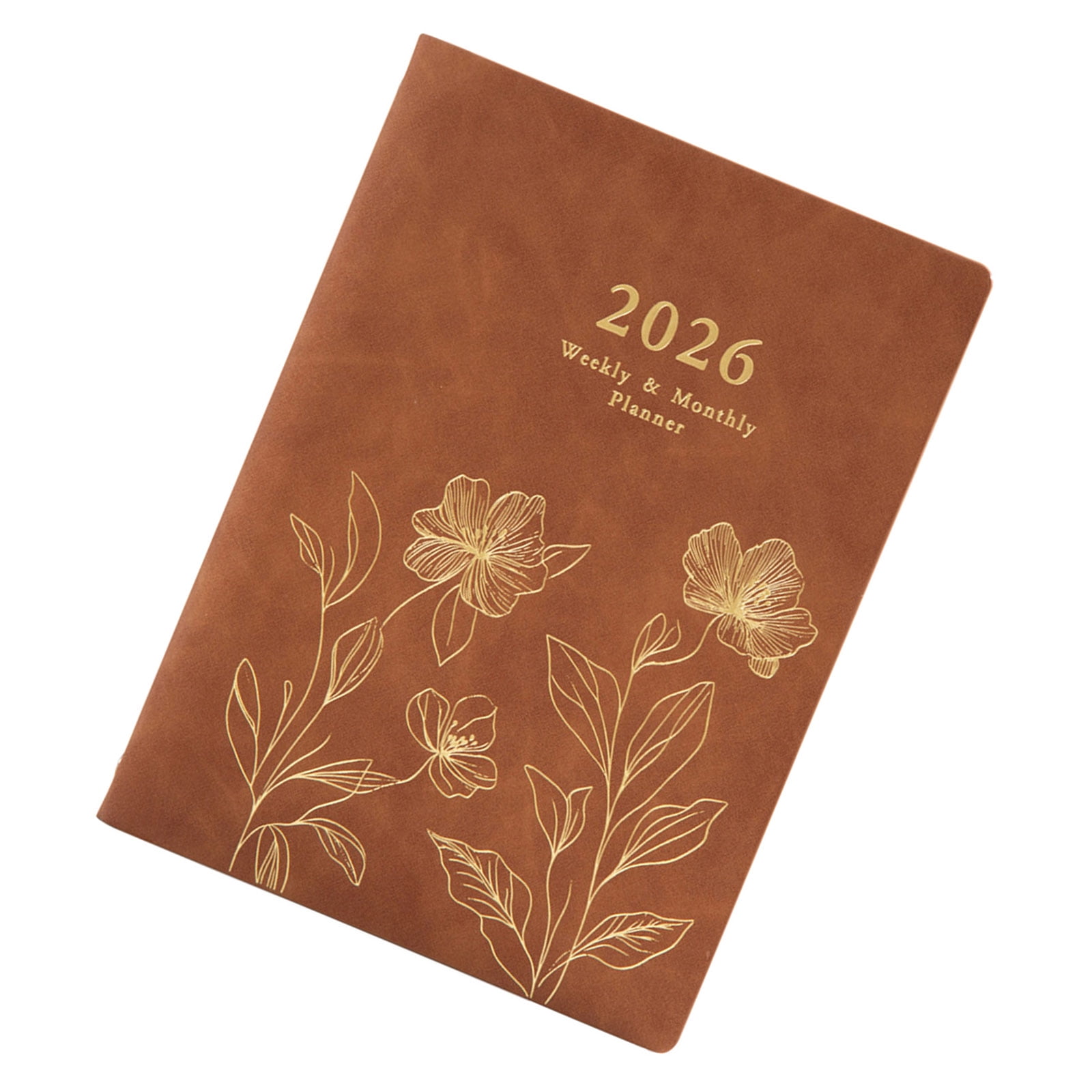 2026 PU Weekly Notebook Refillable Binder with Dated Pages Academic Planner for Men Women