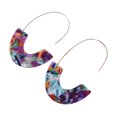 thumbnail image 3 of Qarigey 1 par de aretes de estilo simple con estampado de leopardo en forma de U para niñas adolescentes Ropa, zapatos y accesorios Miscelánea azul colorido Qarigey AP010170-10, 3 of 6