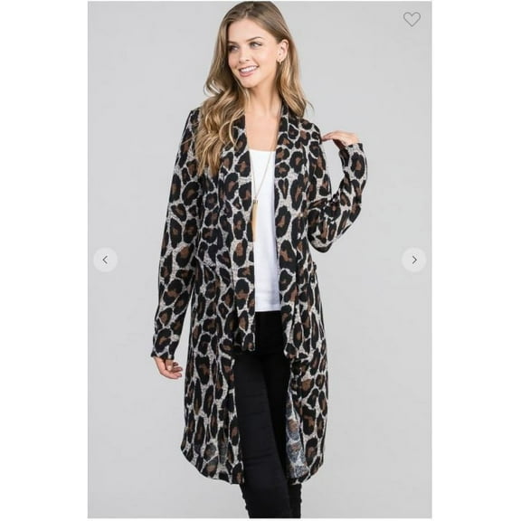 Mint Plus Pink - Elegant Open Front Extended Length Cardigan - 2 Colors, Rayon Fabric