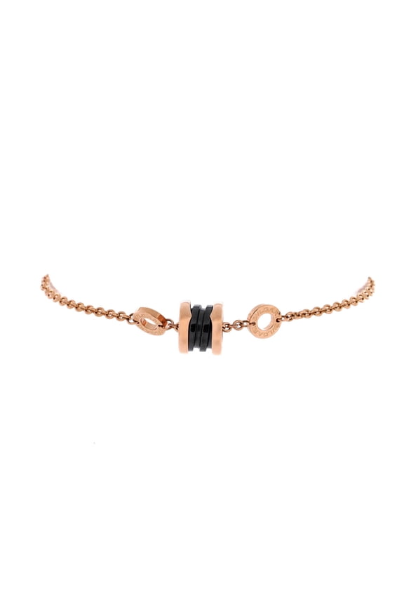 Pre-Owned B.Zero1 Soft Bracelet 18K Rose Gold with Ceramic By Rebag