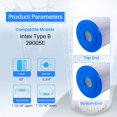 thumbnail image 2 of Cartucho Filtro para Piscina POOLPURE Tipo B compatible con Intex 29005E (Paquete de 3), 2 of 7