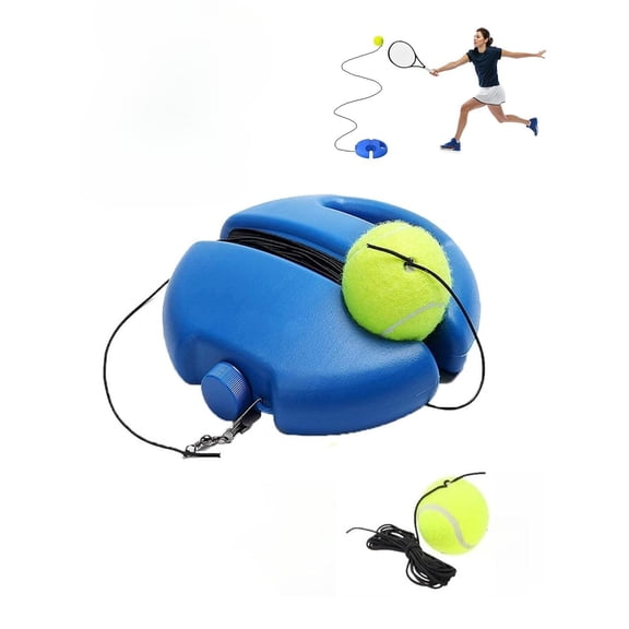 Tennis Trainer Rebound Ball With 1/2/3 String Balls, Portable Training Equipment For Solo Tennis Practice, Heavy Duty Base For Everyone