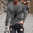 thumbnail image 1 of Blusas y camisas de manga larga con cuello redondo para hombre, moda informal, estampado, deportivas, de manga larga, cuello redondo, blusas, camisas para hombre, blusa de poliéster, 1 of 5