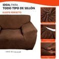 thumbnail image 3 of LABBA Cubre Sala Protector, Fundas de Sillón Elásticas Ajustables para Sofá Individual, Love Seat y Sillón de 3 Plazas, Set de 3 Piezas, Lavables, Color Marrón Oscuro, 3 of 11