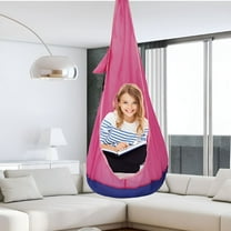 LAMIRO Swing Pod Chair for Kids, Folding Hanging Durable Child Hammock Nest for Suspension Seats ()