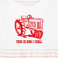 thumbnail image 4 of Inktastic This is How I Roll Tractor Red Girls Baby Dress, 4 of 5