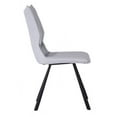 thumbnail image 2 of Silvia Dining Chair, Light Gray faux leather, matte Black powder coated metal legs, 2 of 2