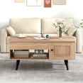 thumbnail image 5 of Costway Lift Top Coffee Table with Storage Hidden Compartment Cabinet & Open Shelf Natural, 5 of 10