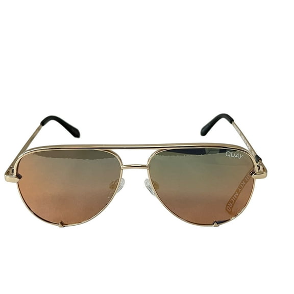 Quay Australia High Key Micro Sunglasses Medium Gold Polarized