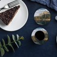thumbnail image 6 of FMSHPON Natural landscape Mountains and Lakes Set of 4 Round Coaster for Drinks, Absorbent Ceramic Stone Coasters Cup Mat with Cork Base for Home Kitchen Room Coffee Table Bar Decor, 6 of 6