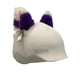 thumbnail image 3 of Funda para casco de esquí, protector de cabeza de invierno, creativa, suave, encantadora, cálida y decorativa. Oreja blanca morada, 3 of 8