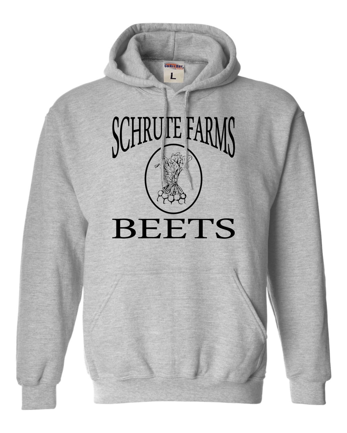 Go All Out Adult Schrute Farms Beets Sweatshirt Hoodie, Adult Unisex, Size: Small, Oxford