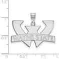 thumbnail image 2 of 10k White Gold Official Licensed Collegiate Wayne State University (WSU) Large Pendant, 2 of 4