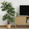 thumbnail image 6 of 4 Ft Artificial Fiddle Leaf Fig Tree, Faux Ficus Lyrata Tree, Fake Green Plant for Indoor Outdoor Home Office Living Room Bedroom Decor, 6 of 7