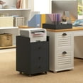 thumbnail image 6 of HOMCOM Portable Office Storage Cabinet, Particleboard Black, 6 of 9