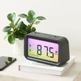 onn. Digital Alarm Clock Radio with Ombre Color Changing Display