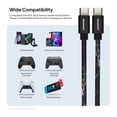 thumbnail image 4 of Powertek Marble 6ft USB-C to USB-C Cable, Black & Silver, 60W Fast Charging, Silicone Marble Design, Stable Data Transfer, 4 of 5