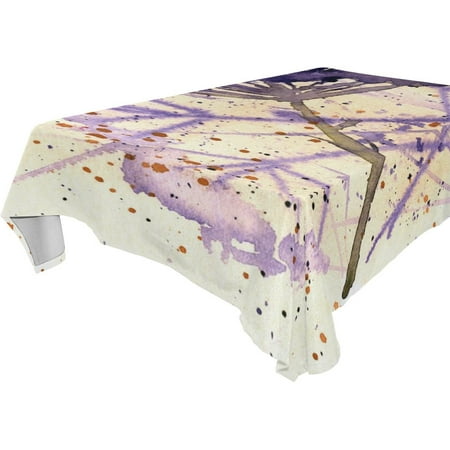 

POPCreation Watercolor Flowers Blowing The Wind Tablecloth 60x120 inches