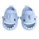 thumbnail image 1 of Sandalias de tiburón para niños, zapatillas de ducha antideslizantes con punta abierta para el hogar, sandalias de dibujos animados, longitud interior azul neblina 16cm, 1 of 14